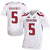 Texas Tech Red Raiders 5 Patrick Mahomes White College Football Jersey Dzhi,baseball caps,new era cap wholesale,wholesale hats